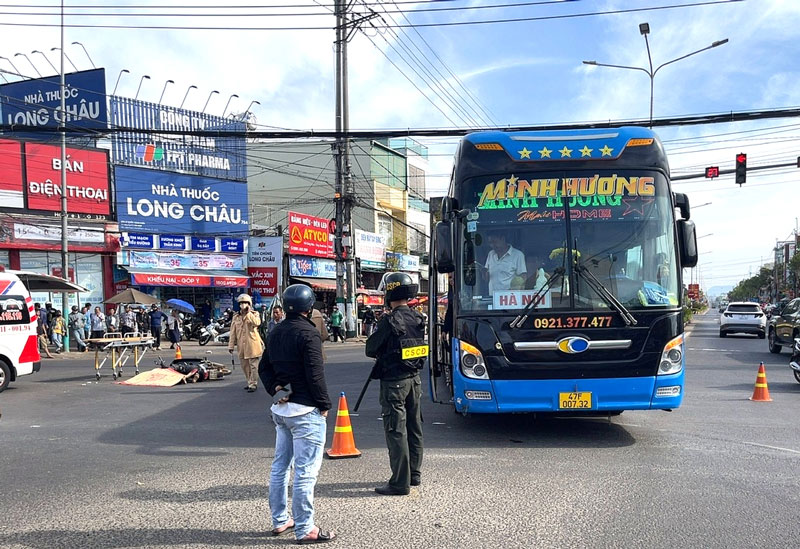 Hiện trường vụ tai nạn.