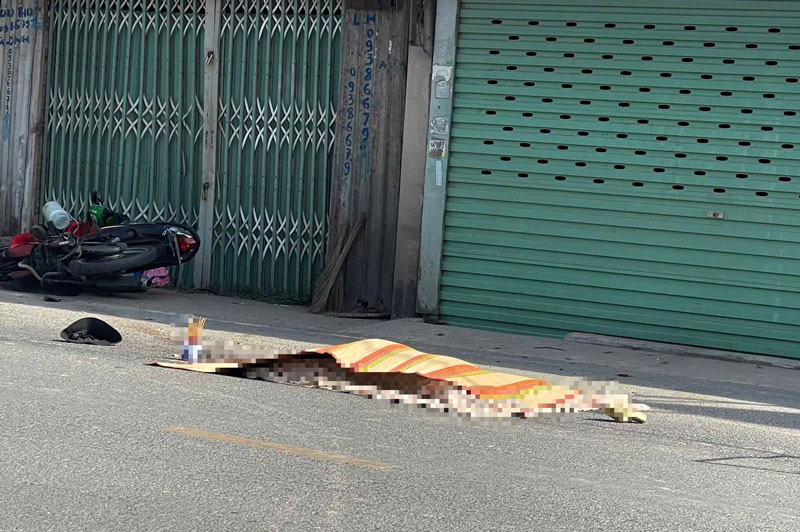 Hiện trường vụ tai nạn khiến hai người thương vong - Ảnh: Anh Vũ.