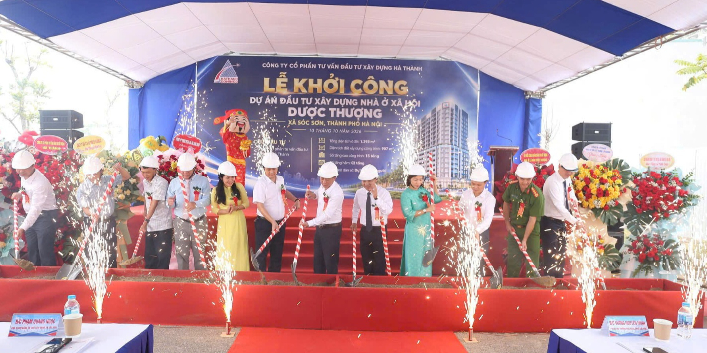 H&agrave; Nội: Khởi c&ocirc;ng Dự &aacute;n nh&agrave; ở x&atilde; hội Dược Thượng, S&oacute;c Sơn- Ảnh 1.