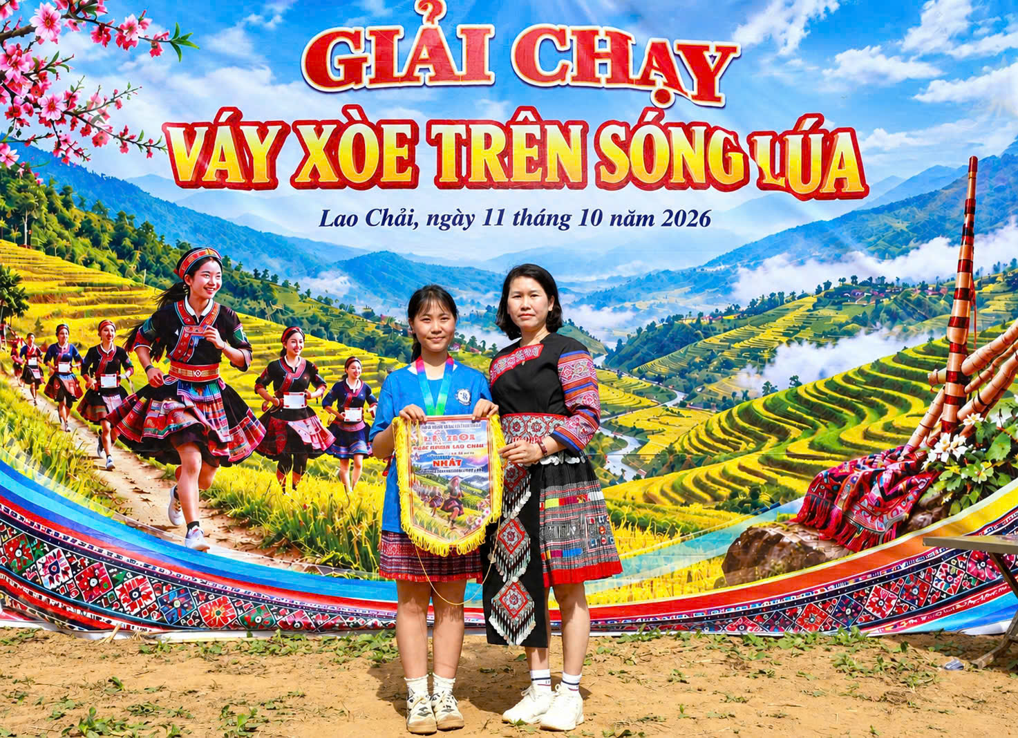 Độc đáo hình ảnh phụ nữ Mông mặc váy chạy trên ruộng bậc thang ở Lào Cai- Ảnh 15.