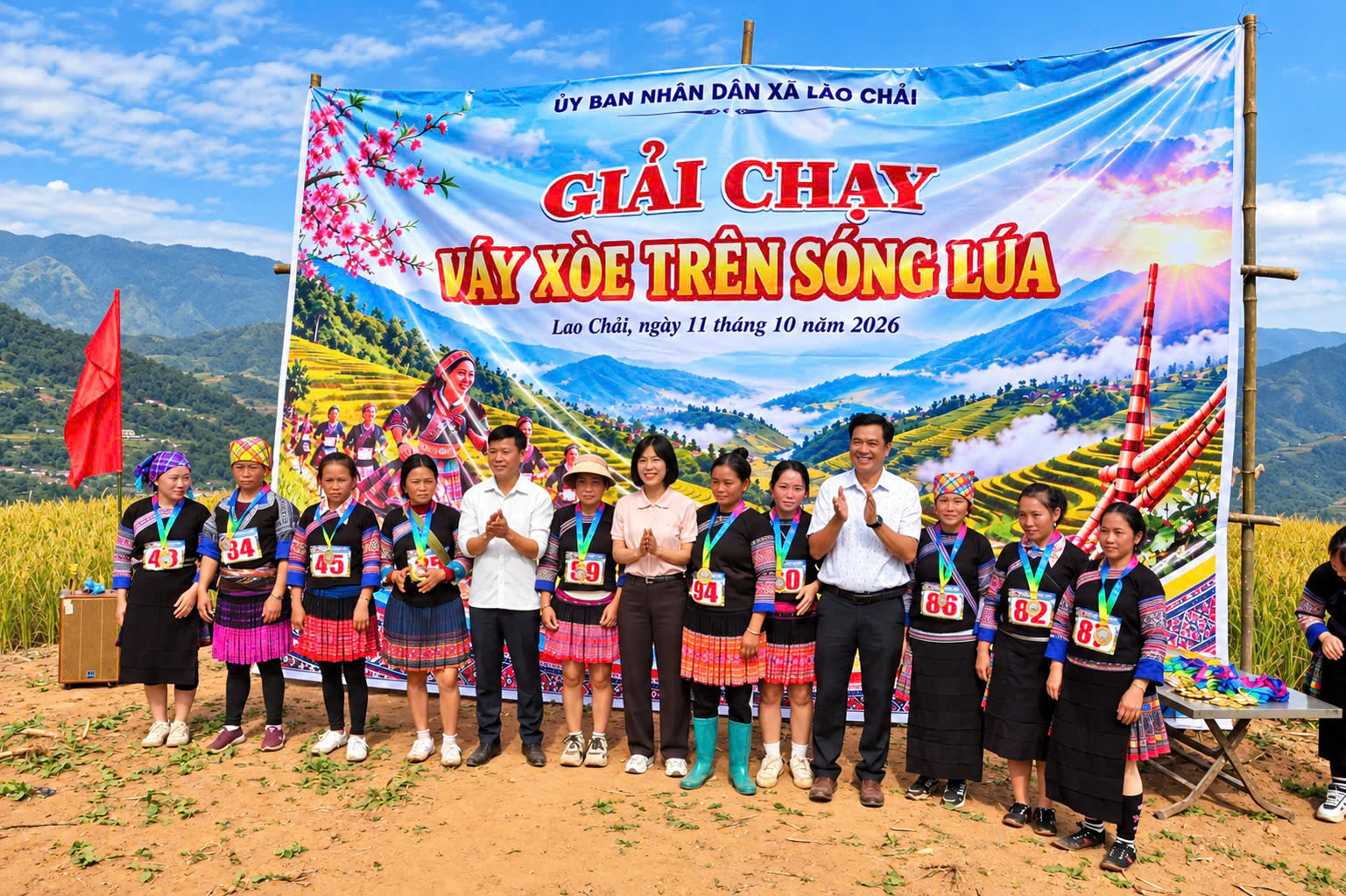 Độc đáo hình ảnh phụ nữ Mông mặc váy chạy trên ruộng bậc thang ở Lào Cai- Ảnh 17.