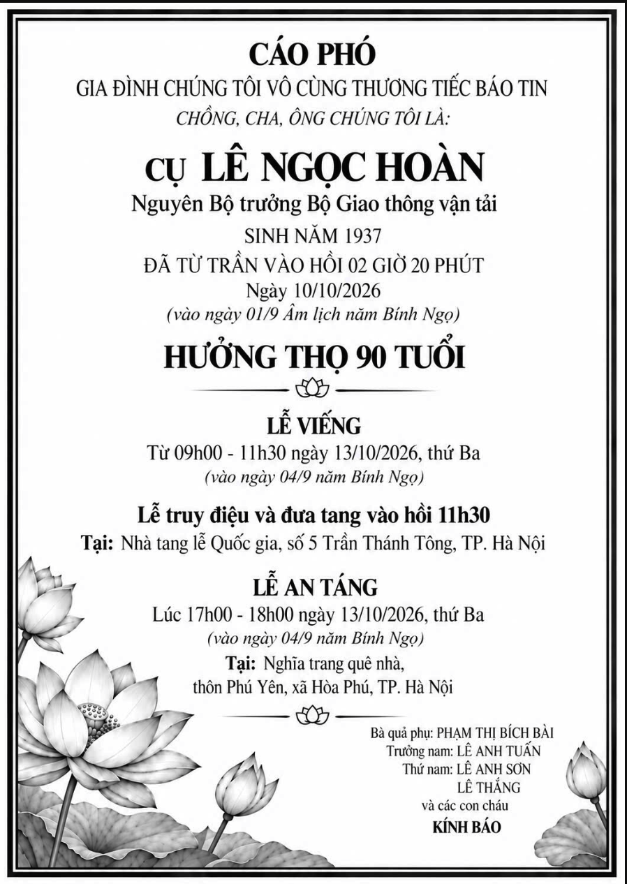 Cáo phó - Ảnh 1.