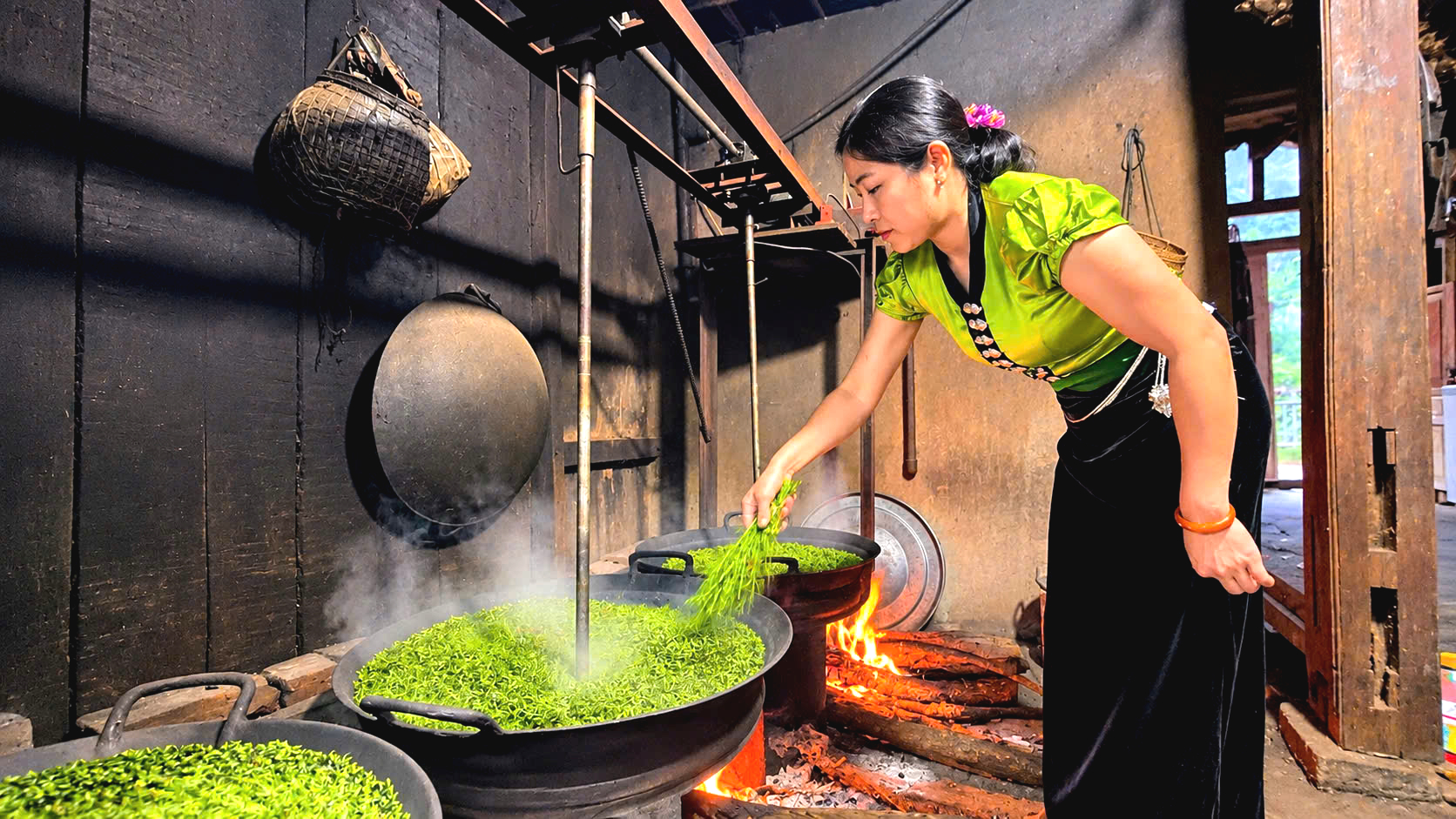 Về Tú Lệ, xem người Thái giữ nghề làm cốm truyền thống, lưu hương vị núi rừng- Ảnh 5.