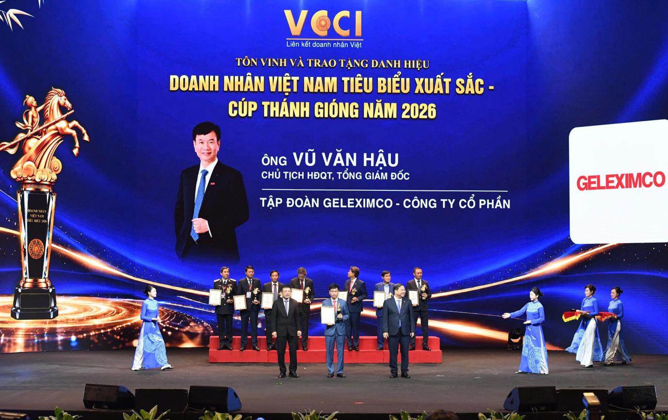 Chủ tịch Geleximco được vinh danh Doanh nhân Việt Nam tiêu biểu - Cúp Thánh Gióng 2026- Ảnh 1.