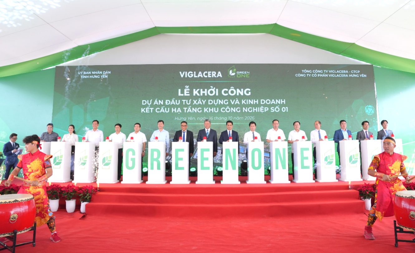 Viglacera khởi công Green One - khu công nghiệp công nghệ cao đầu tiên của tỉnh Hưng Yên- Ảnh 1.