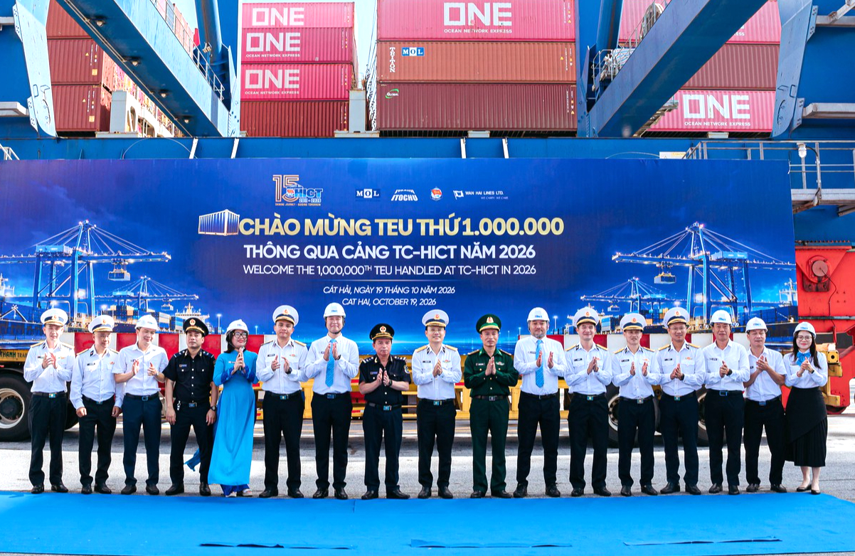 Cảng Container Quốc tế T&acirc;n Cảng Hải Ph&ograve;ng năm thứ 5 li&ecirc;n tiếp đ&oacute;n TEU thứ 1 triệu - Ảnh 2.