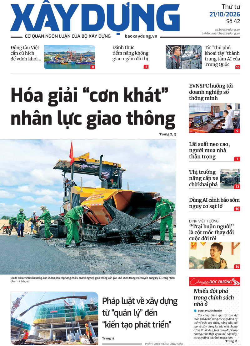 Tin mới nhất, hay nhất trên Báo Xây dựng ngày 21/10/2026 - Ảnh 1.