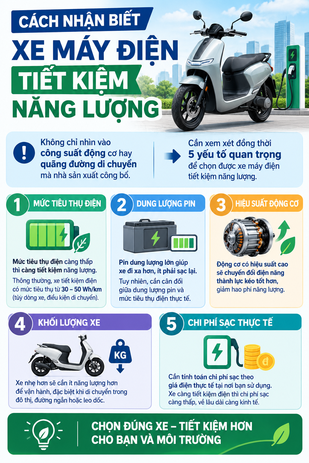 Chọn xe máy điện tiệt kiệm năng lượng, cần quan tâm những thông số nào?- Ảnh 2.