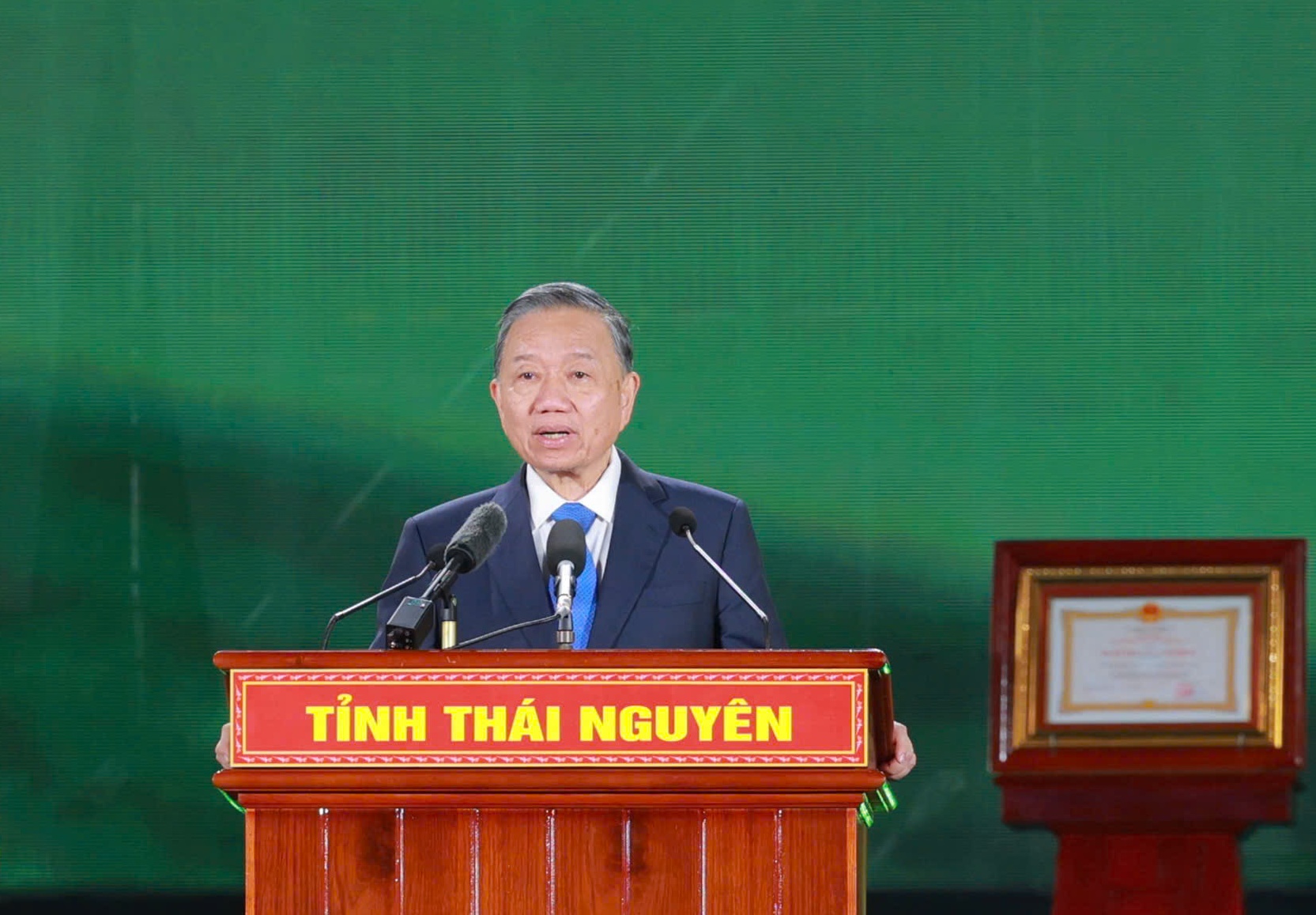 Tổng B&iacute; thư T&ocirc; L&acirc;m: Th&aacute;i Nguy&ecirc;n phấn đấu trở th&agrave;nh tỉnh thu nhập cao trước năm 2045 - Ảnh 1.