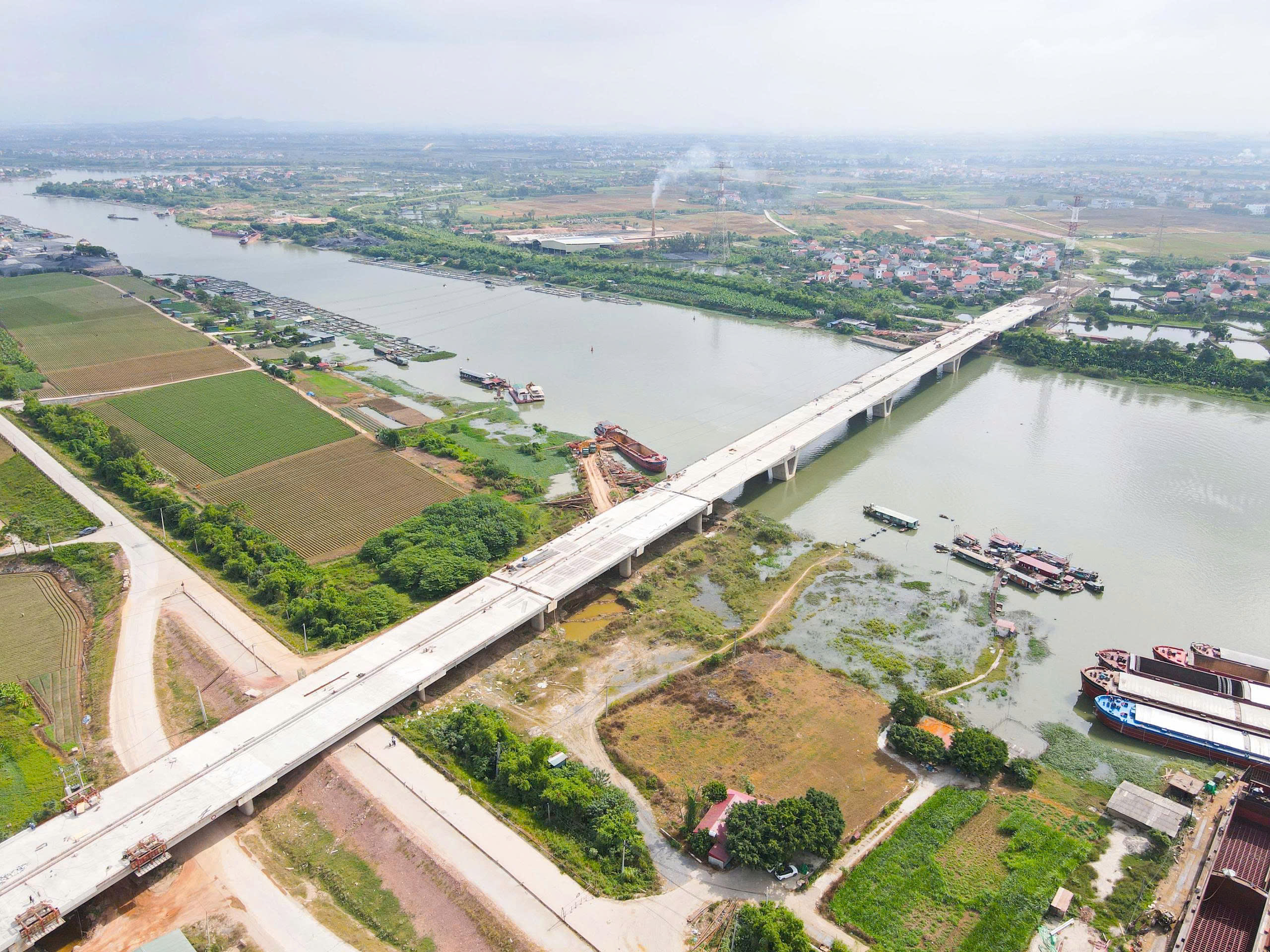 Cận cảnh dự &aacute;n cầu hơn 2.000 tỷ đồng nối Bắc Ninh &ndash; Hải Ph&ograve;ng vừa hợp long- Ảnh 12.