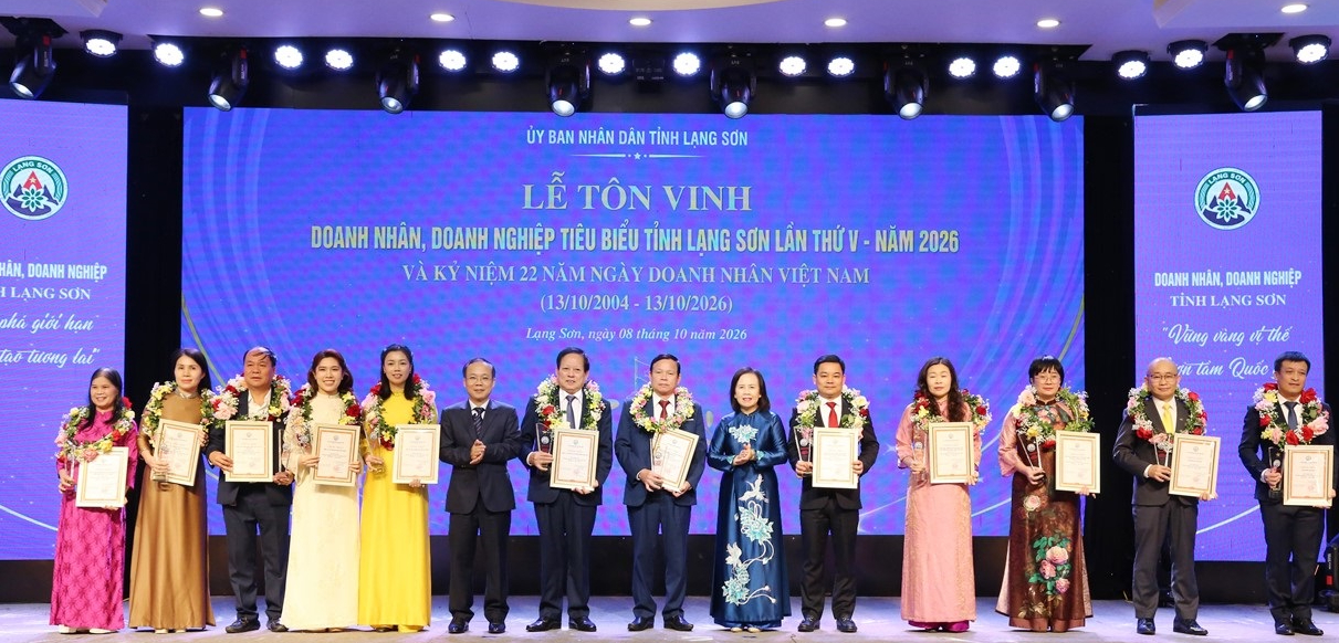 Lạng Sơn: 35 doanh nh&acirc;n, doanh nghiệp được trao danh hiệu ti&ecirc;u biểu năm 2026- Ảnh 3.