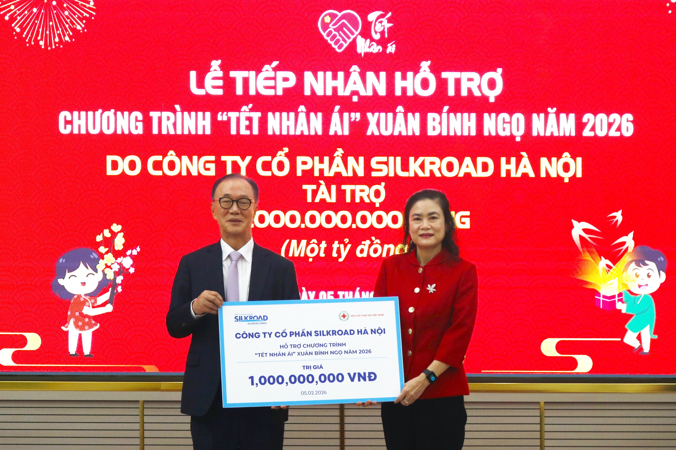 SILKROAD Hà Nội ủng hộ 1 tỷ đồng cho chương trình “Tết Nhân ái” 2026- Ảnh 1. SILKROAD Hà Nội ủng hộ 1 tỷ đồng cho chương trình “Tết Nhân ái” 2026- Ảnh 1.
