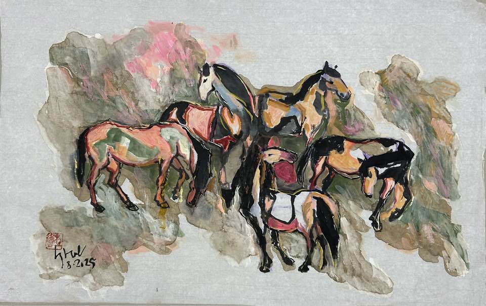 Họa sĩ Đỗ Đức: Người kể chuyện nhân sinh qua hình tượng ngựa- Ảnh 6. Họa sĩ Đỗ Đức: Người kể chuyện nhân sinh qua hình tượng ngựa- Ảnh 6.