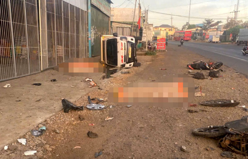 Hiện trường vụ tai nạn.