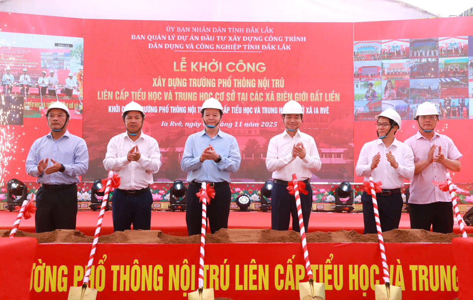 Bộ Ch&iacute;nh trị v&agrave; Ch&iacute;nh phủ đặc biệt quan t&acirc;m đến việc đầu tư x&acirc;y dựng trường nội tr&uacute; li&ecirc;n cấp cho c&aacute;c x&atilde; bi&ecirc;n giới đất liền.