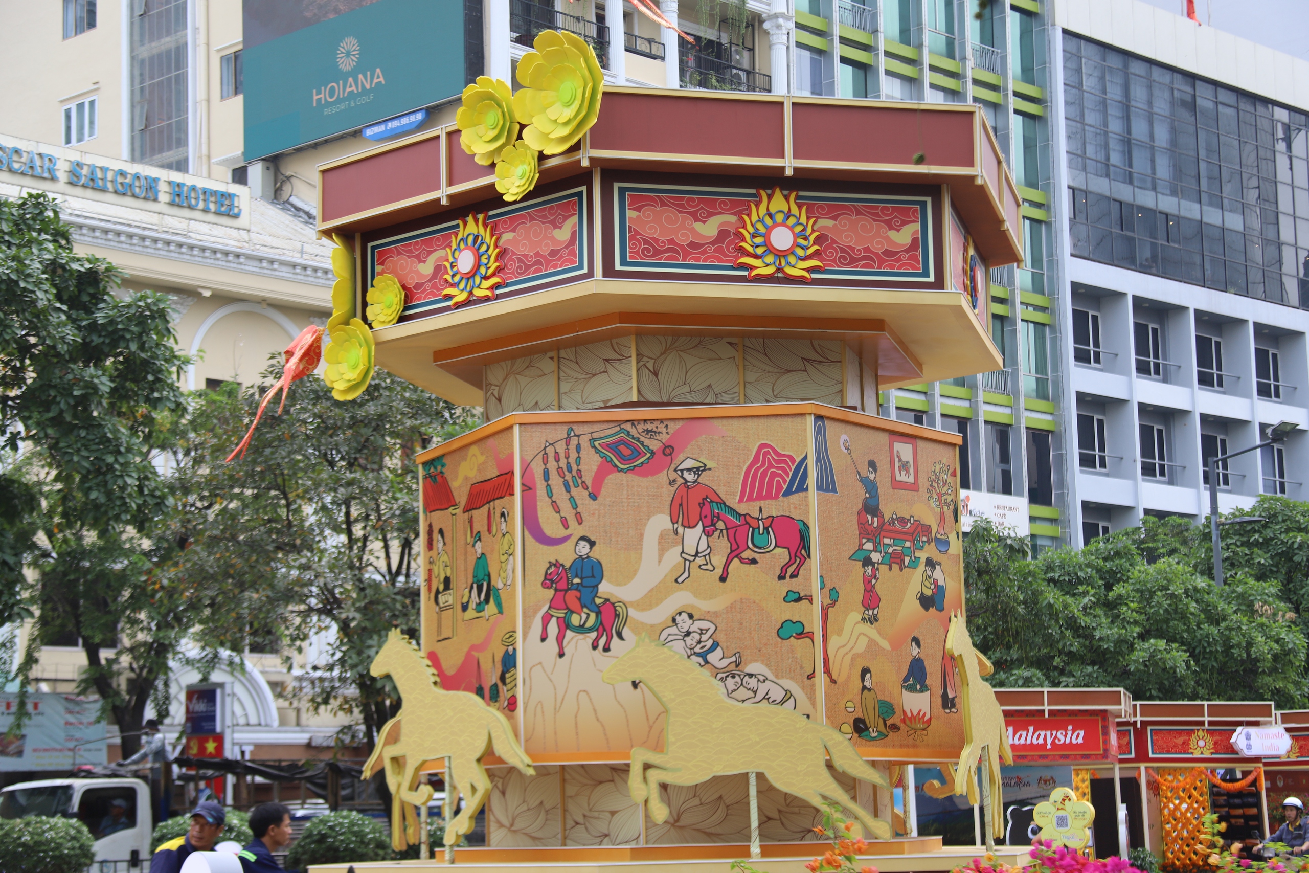 Cận cảnh đường hoa Nguyễn Huệ ở TP.HCM trước giờ khai mạc- Ảnh 10. Cận cảnh đường hoa Nguyễn Huệ ở TP.HCM trước giờ khai mạc- Ảnh 10.