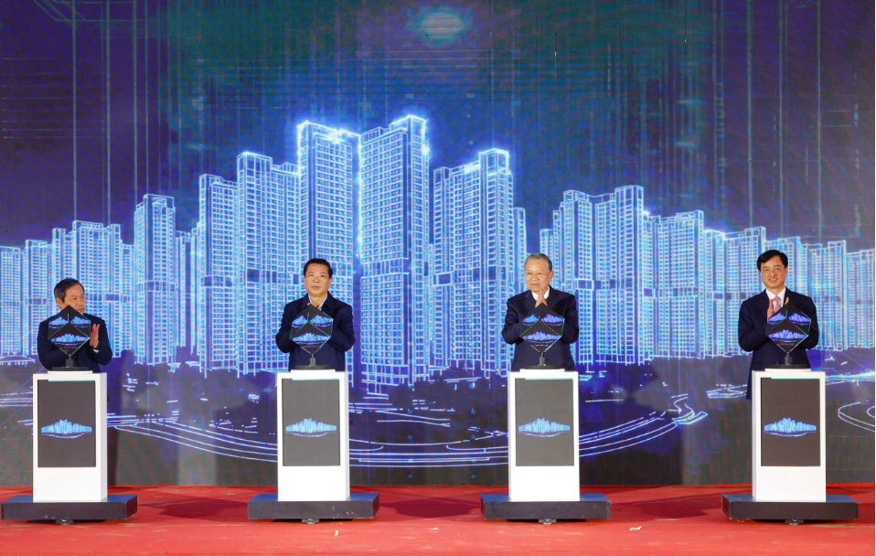 Tổng B&iacute; thư T&ocirc; L&acirc;m dự lễ khởi c&ocirc;ng khu đ&ocirc; thị đa mục ti&ecirc;u Bắc Thăng Long Urban City- Ảnh 2.