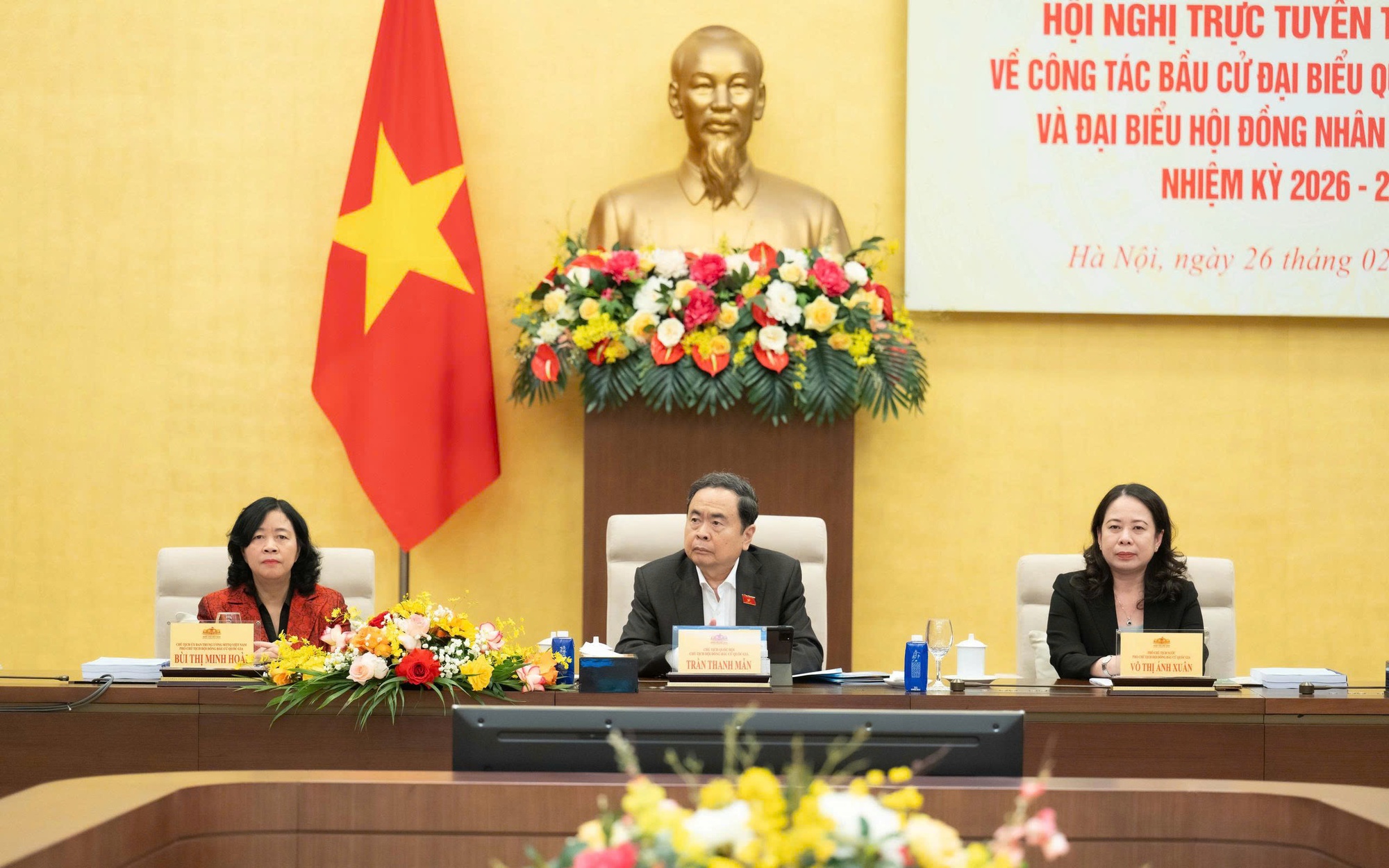 Chủ tịch Quốc hội chủ tr&igrave; Hội nghị trực tuyến về c&ocirc;ng t&aacute;c bầu cử ĐBQH, đại biểu HĐND