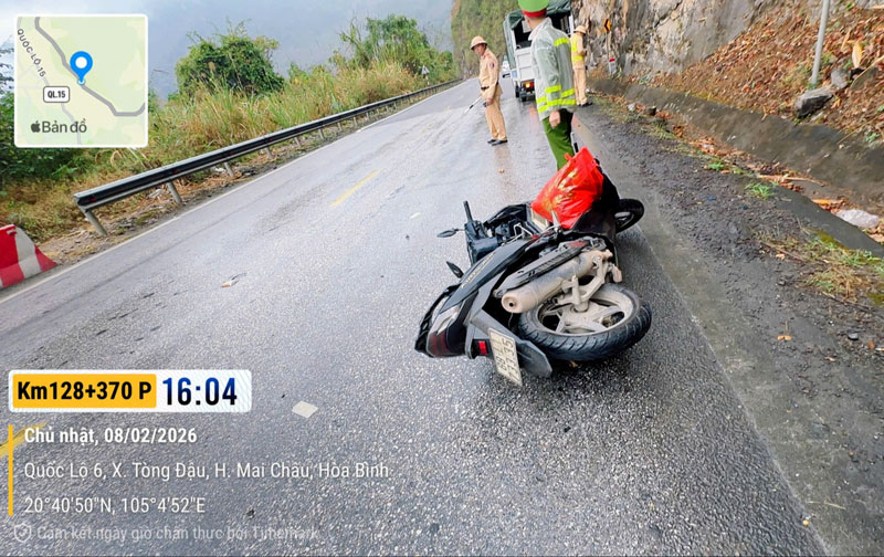 Hiện trường vụ tai nạn khiến 2 người tử vong - Ảnh: CACC.