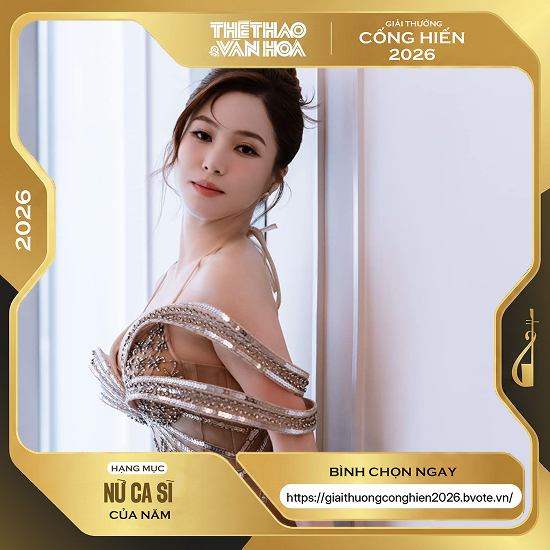 Hòa Minzy, CongB nhận tấm vé vào thẳng Top 5 đề cử Giải Âm nhạc Cống hiến 2026- Ảnh 7. Hòa Minzy, CongB nhận tấm vé vào thẳng Top 5 đề cử Giải Âm nhạc Cống hiến 2026- Ảnh 7.