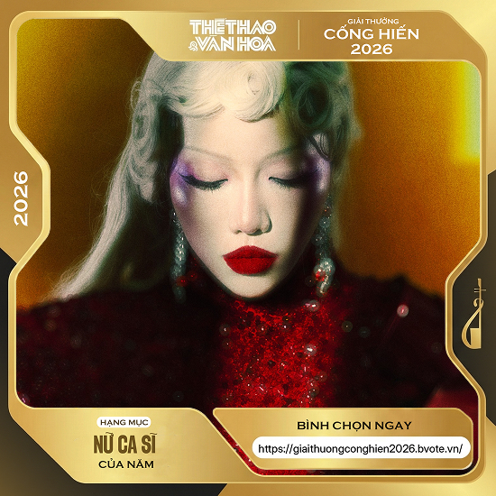 Hòa Minzy, CongB nhận tấm vé vào thẳng Top 5 đề cử Giải Âm nhạc Cống hiến 2026- Ảnh 8. Hòa Minzy, CongB nhận tấm vé vào thẳng Top 5 đề cử Giải Âm nhạc Cống hiến 2026- Ảnh 8.