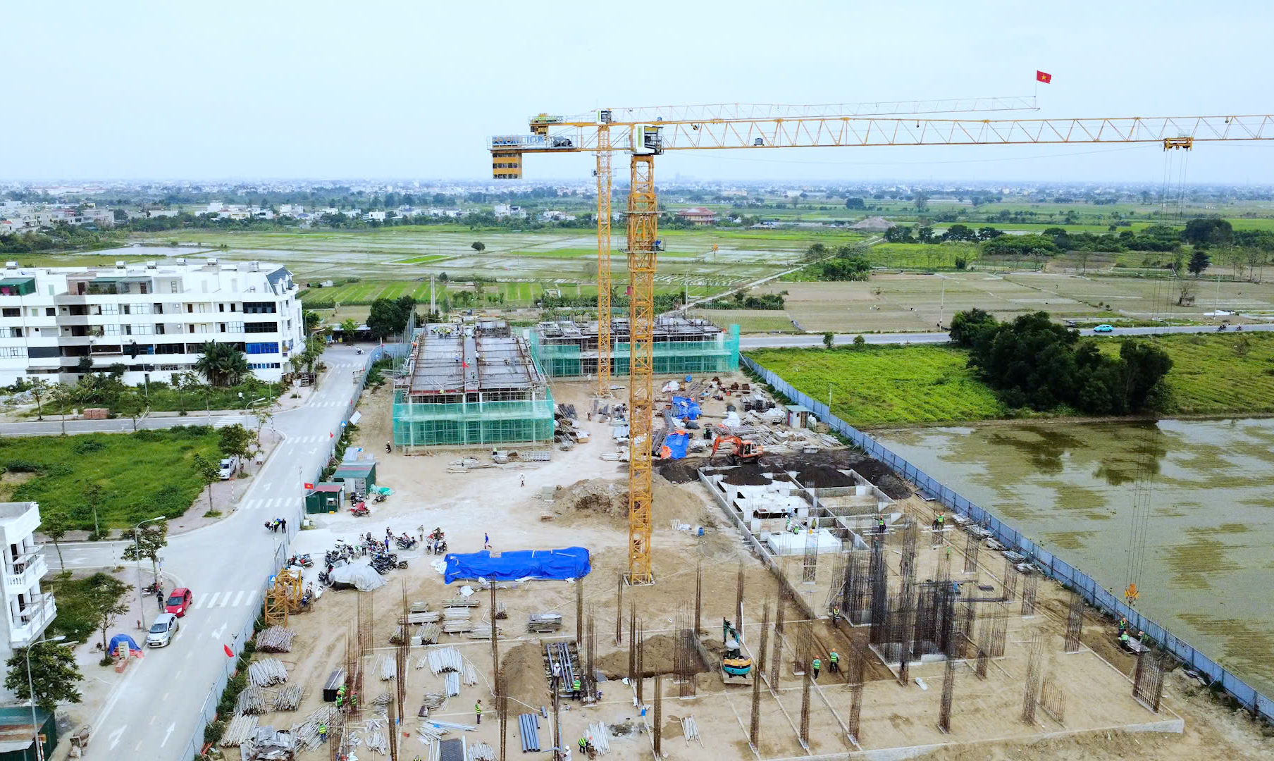 Chạy đua tiến độ trên công trường dự án nhà ở xã hội gần 700 tỷ đồng ở Hưng Yên- Ảnh 3. Chạy đua tiến độ trên công trường dự án nhà ở xã hội gần 700 tỷ đồng ở Hưng Yên- Ảnh 3.