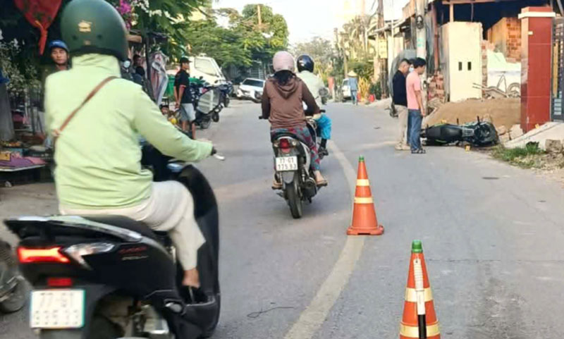 Hiện trường xảy ra vụ tai nạn. Hiện trường xảy ra vụ tai nạn.