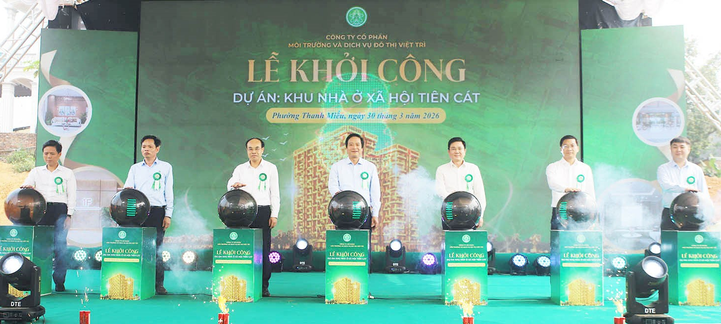 Phú Thọ: Khởi công dự án nhà ở xã hội Tiên Cát tại phường Thanh Miếu- Ảnh 1.