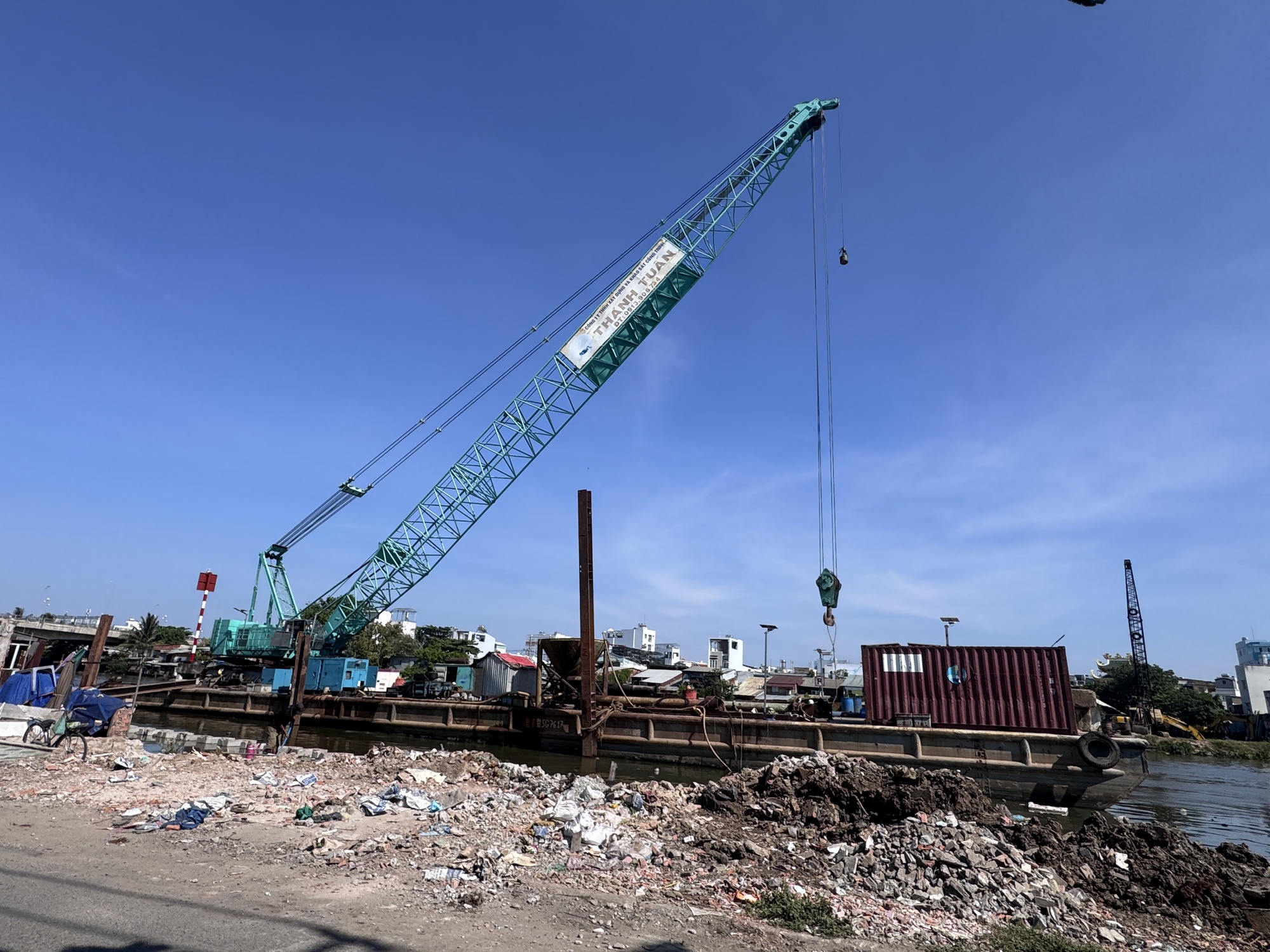 To&agrave;n cảnh dự &aacute;n hơn 7.300 tỷ đồng b&ecirc;n bờ Bắc k&ecirc;nh Đ&ocirc;i sau hơn 7 th&aacute;ng thi c&ocirc;ng- Ảnh 15.