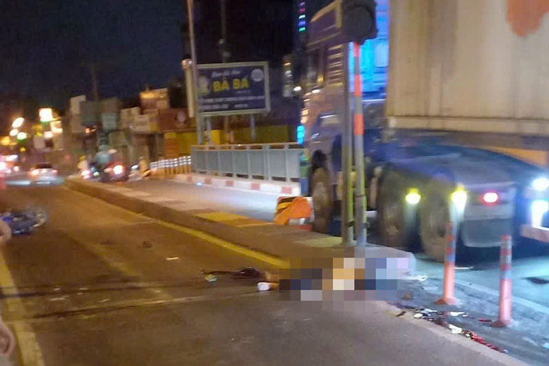 Hiện trường vụ tai nạn.