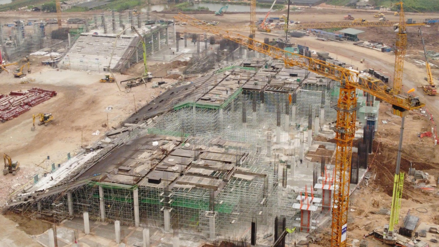 Cận cảnh đại công trường sân vận động PVF quy mô 60.000 chỗ ngồi- Ảnh 8. Cận cảnh đại công trường sân vận động PVF quy mô 60.000 chỗ ngồi- Ảnh 8.