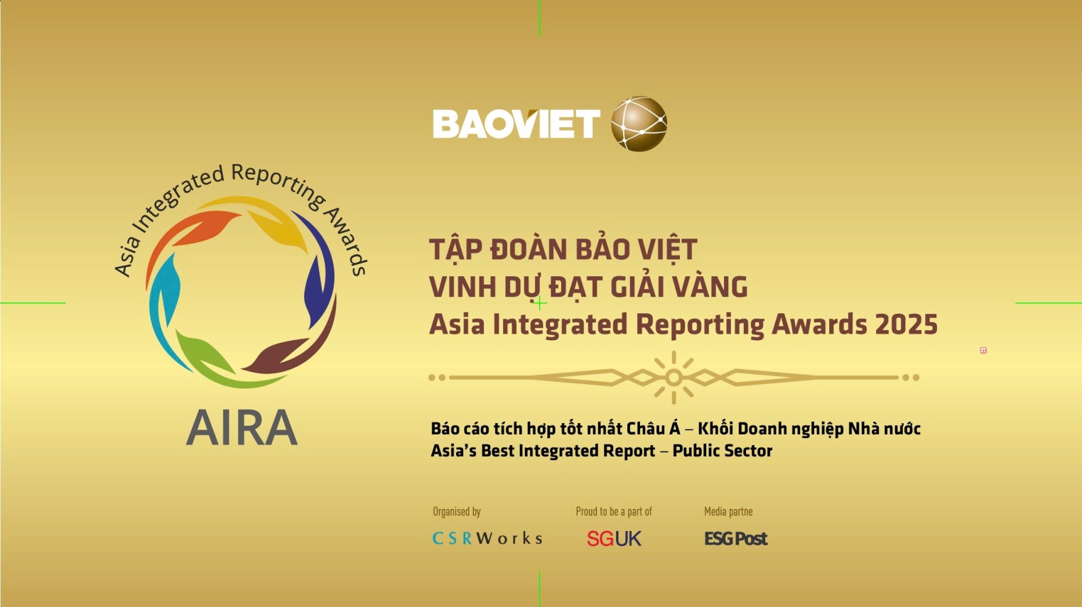 Bảo Việt đạt giải V&agrave;ng B&aacute;o c&aacute;o t&iacute;ch hợp xuất sắc nhất Ch&acirc;u &Aacute; tại AIRA 2025- Ảnh 1.