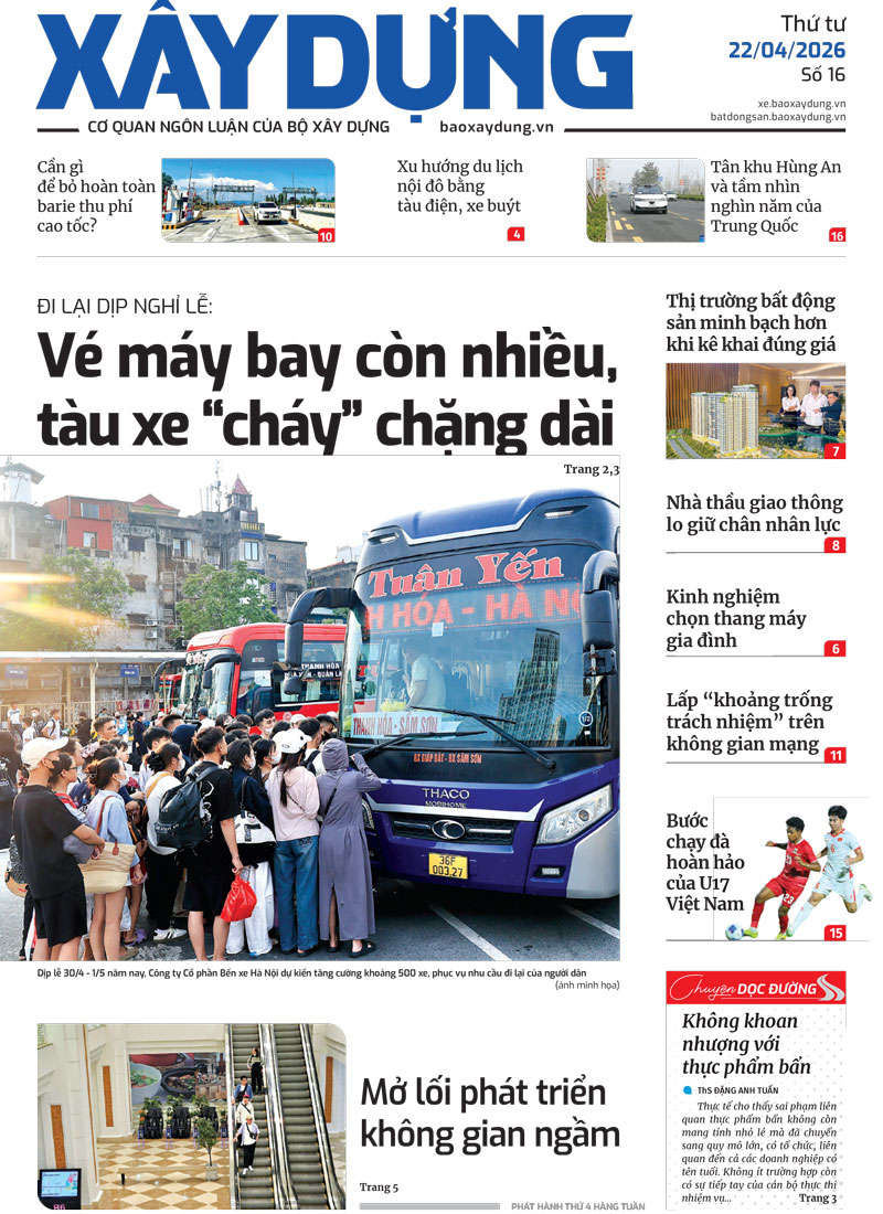 Tin mới nhất, hay nhất tr&ecirc;n B&aacute;o X&acirc;y dựng ng&agrave;y 22/4/2026- Ảnh 1.