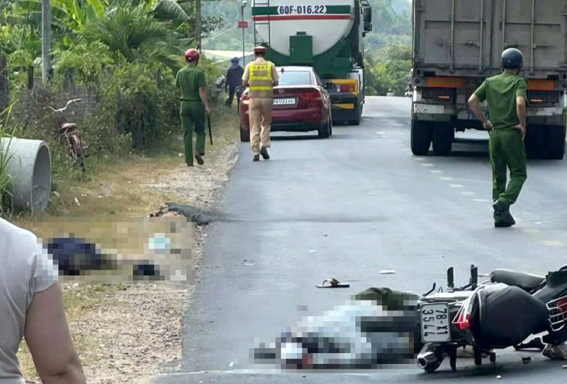 Hiện trường vụ tai nạn.