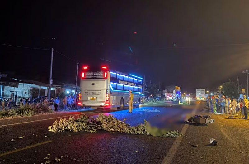 Hiện trường vụ tai nạn - Ảnh: Duy Hải.