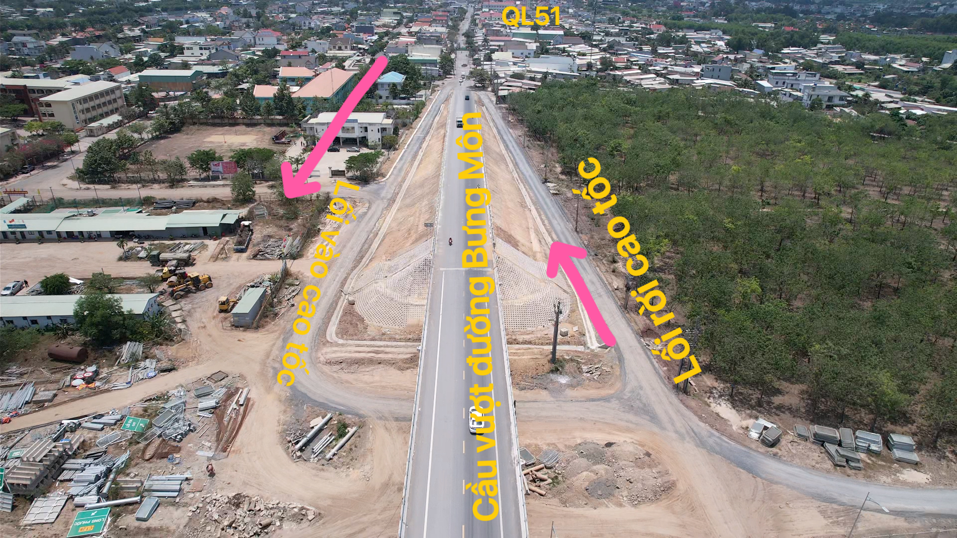 Hướng dẫn chi tiết t&agrave;i xế v&agrave;o cao tốc Bi&ecirc;n H&ograve;a - Vũng T&agrave;u từ QL51 v&agrave; đường Bưng M&ocirc;n- Ảnh 4.