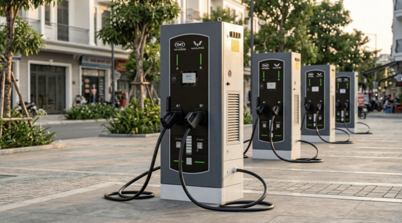 TMT Motors làm 2.100 trạm sạc xe điện trong năm 2026- Ảnh 1.