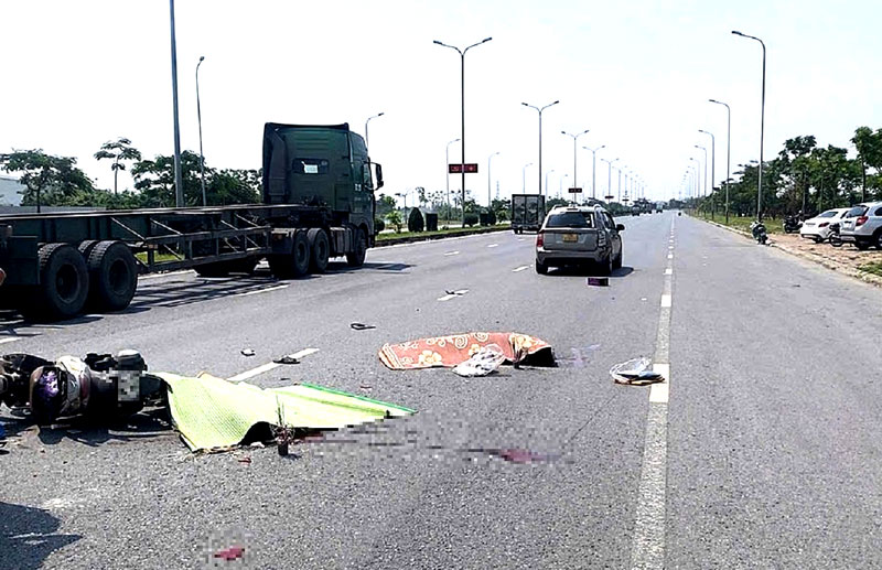 Hiện trường vụ tai nạn.