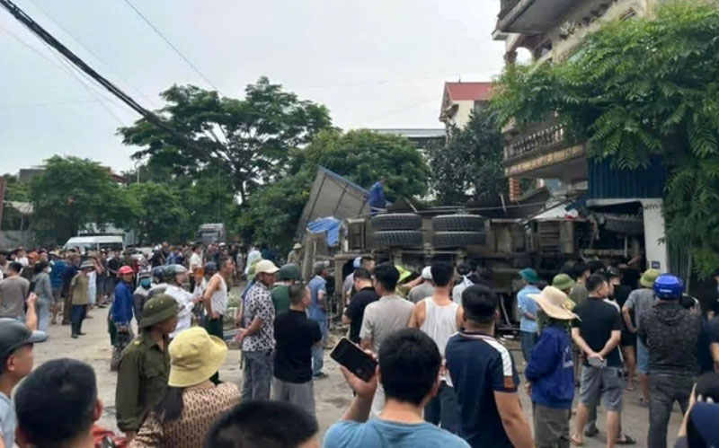 Hiện trường vụ tai nạn.