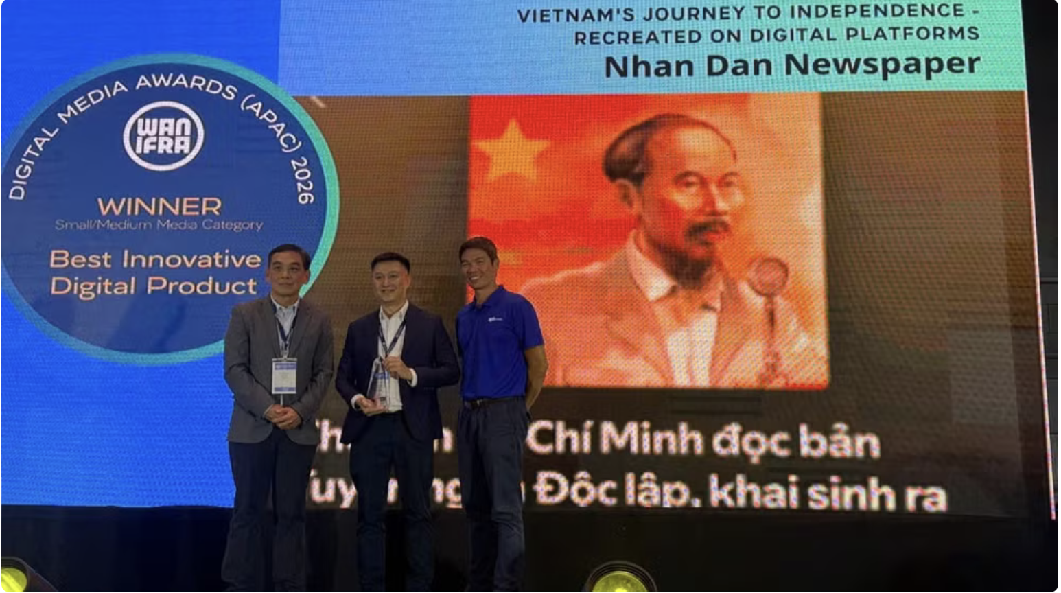 B&aacute;o Nh&acirc;n D&acirc;n đoạt "c&uacute; đ&uacute;p" tại giải B&aacute;o ch&iacute; Kỹ thuật số ch&acirc;u &Aacute; 2026- Ảnh 1.