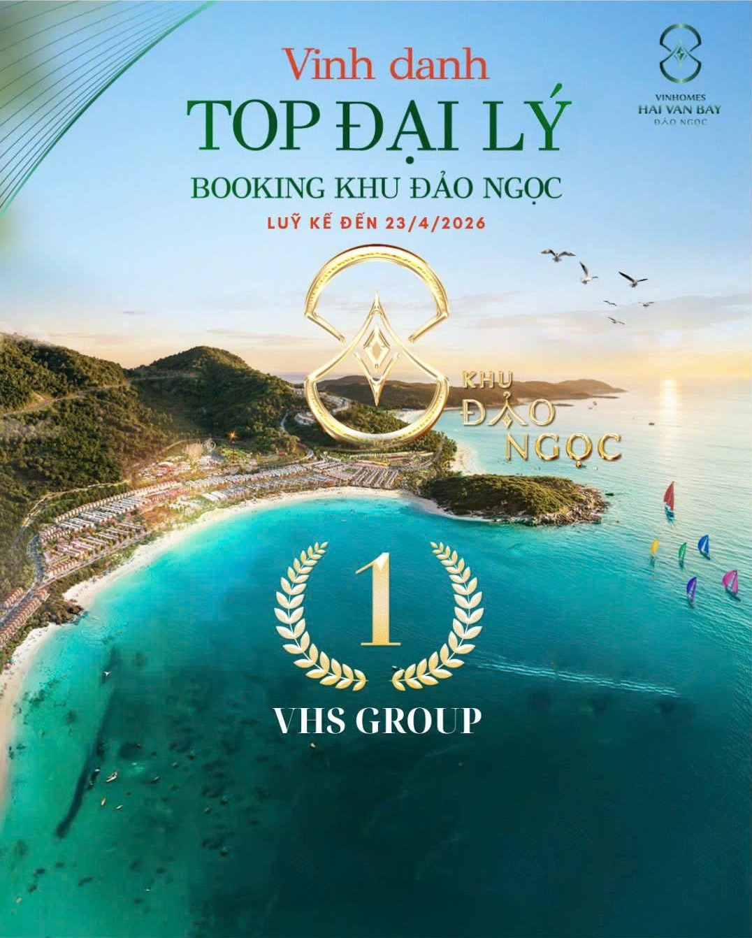 VHS Group bứt ph&aacute; TOP 1 đường đua Booking khu Đảo Ngọc - Vinhomes Hải V&acirc;n Bay- Ảnh 1.
