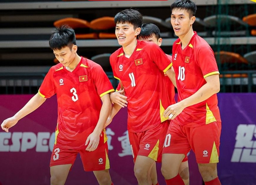 Đa Hải lập c&uacute; đ&uacute;p, tuyển futsal Việt Nam thắng đậm Myanmar ng&agrave;y ra qu&acirc;n- Ảnh 1.