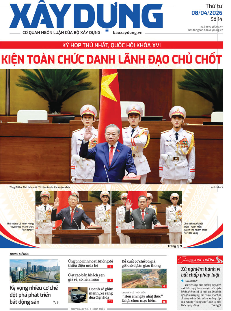 Tin mới nhất, hay nhất trên Báo Xây dựng ngày 8/4/2026- Ảnh 1. Tin mới nhất, hay nhất trên Báo Xây dựng ngày 8/4/2026- Ảnh 1.