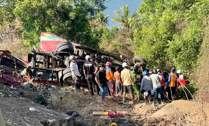 Hiện trường vụ tai nạn.