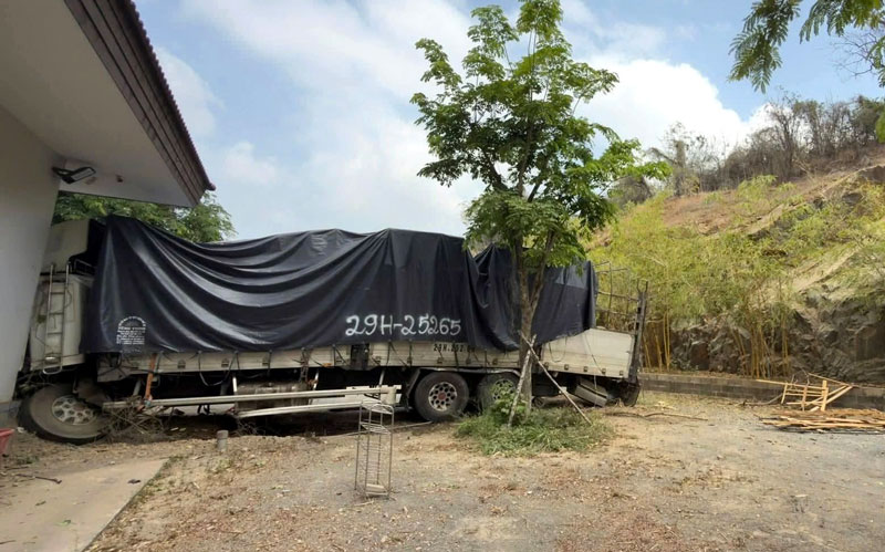 Hiện trường vụ tai nạn.