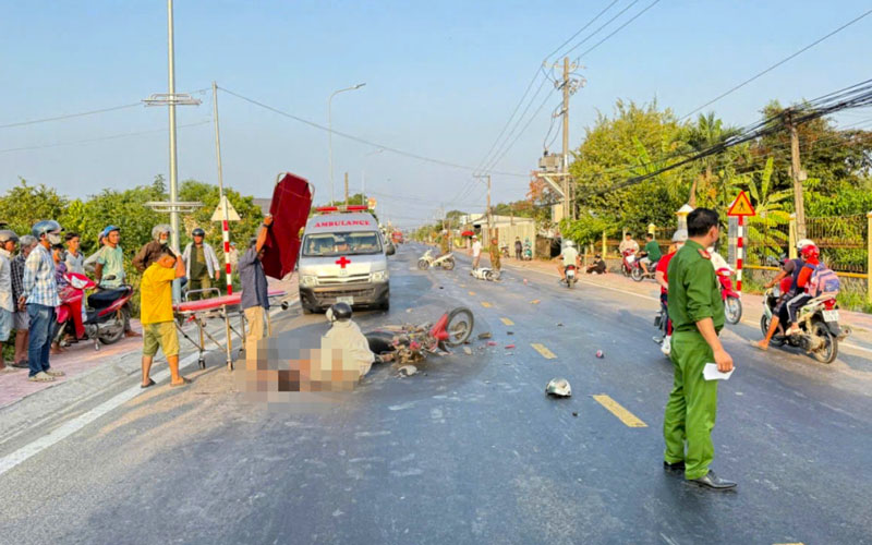 Hiện trường vụ tai nạn.