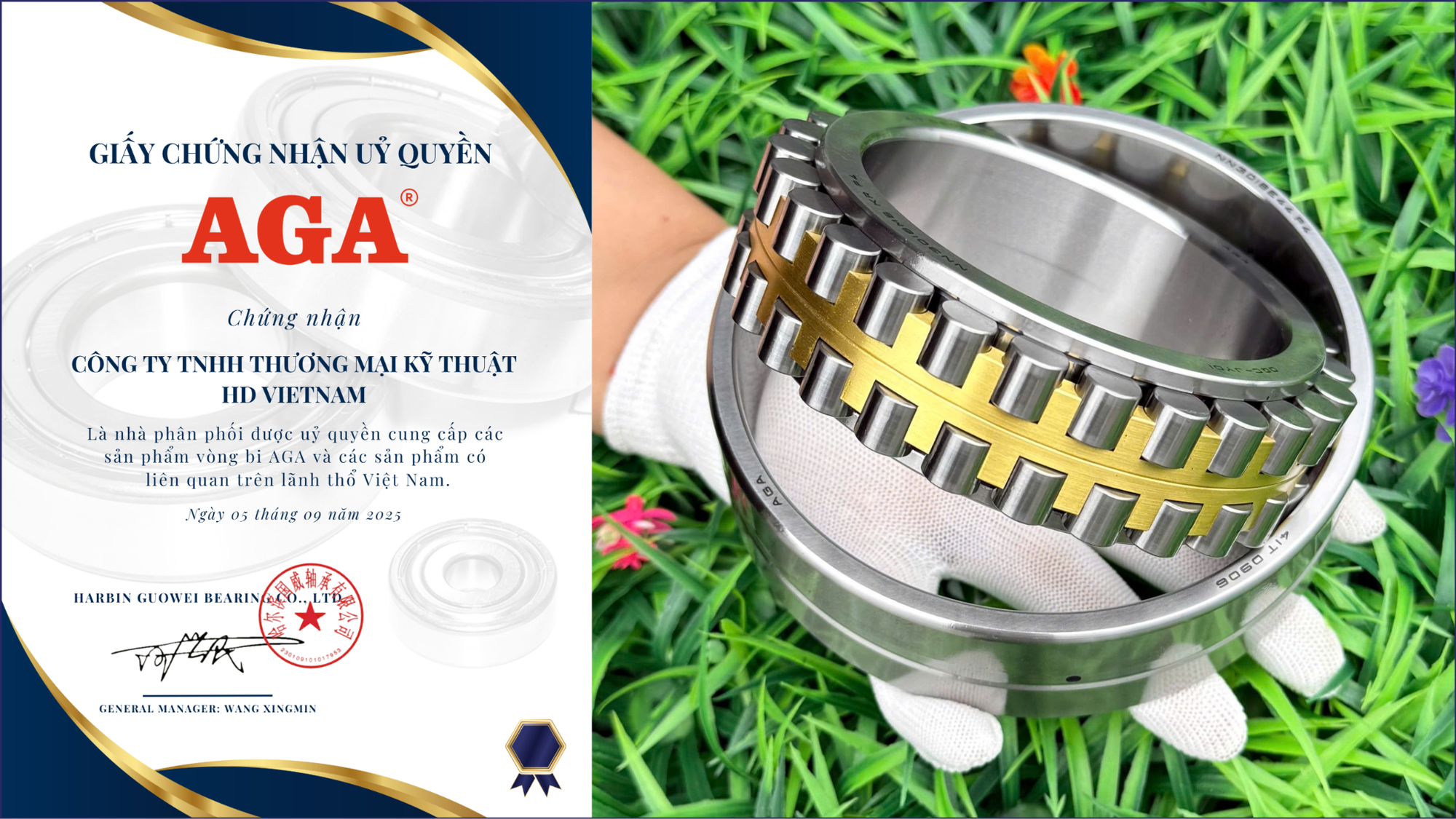 HD VIETNAM - nhà phân phối ủy quyền chính thức thương hiệu vòng bi AGA tại Việt Nam- Ảnh 1. HD VIETNAM - nhà phân phối ủy quyền chính thức thương hiệu vòng bi AGA tại Việt Nam- Ảnh 1.