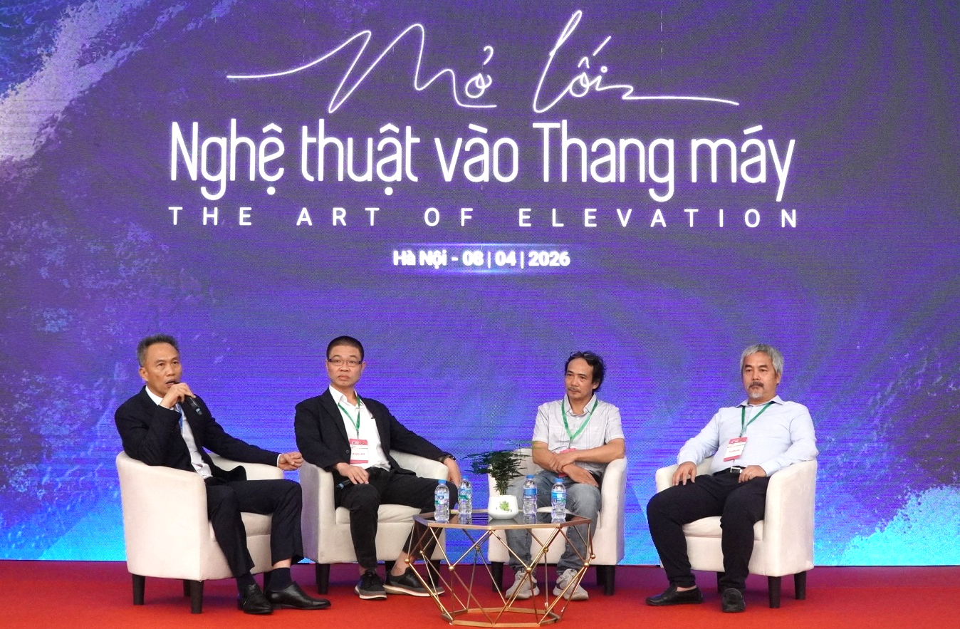 Mở lối nghệ thuật v&agrave;o kh&ocirc;ng gian thang m&aacute;y- Ảnh 1.