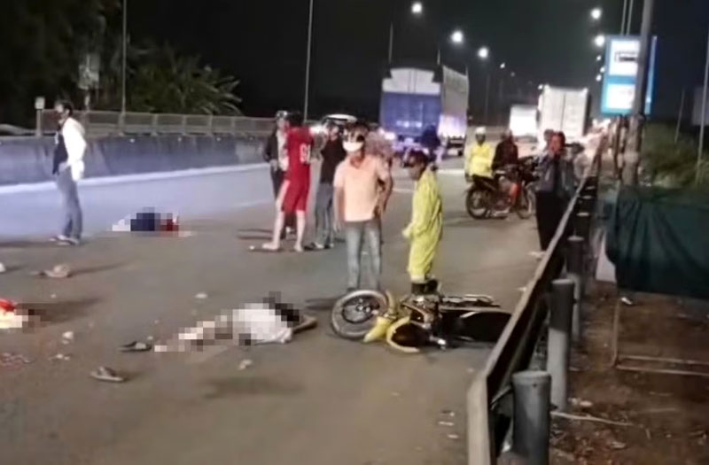 Hiện trường vụ tai nạn.