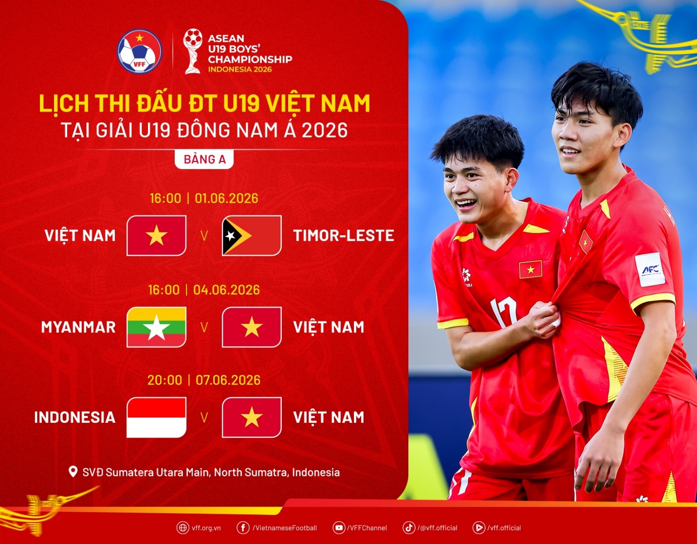 Lịch thi đấu U19 Việt Nam tại giải Đ&ocirc;ng Nam &Aacute; 2026- Ảnh 1.
